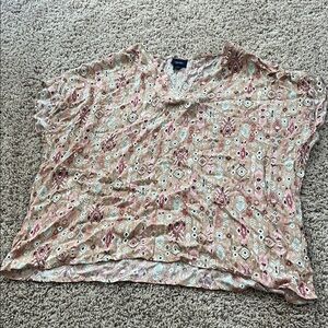 Daytrip Pink and Cream Patterned Blouse